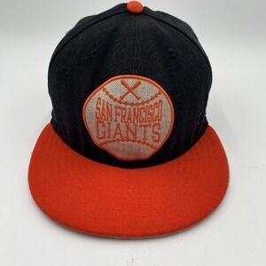 San Francisco Giants New Era On-Field 59Fifty Fitted Hat Cap Size 7 Orange Logo